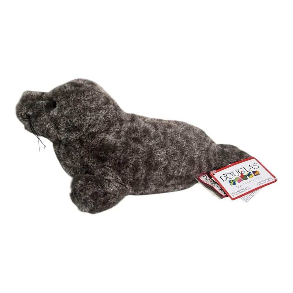 Douglas Cuddle Toys Gray Harbor Seal Plush Stuffed Animal 13